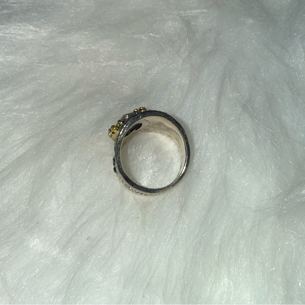 Blue Gemstone Statement Ring Size 7 - image 5